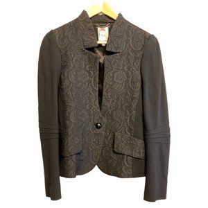 Yoana Baraschi Black Stretch Blazer Size 8